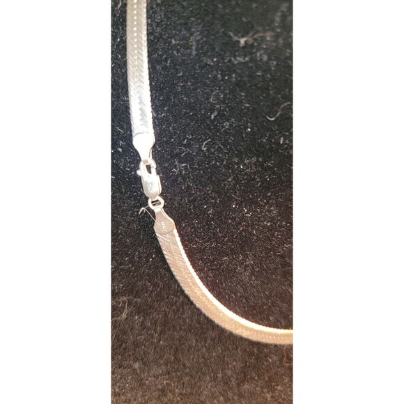 925 Solid Sterling Silver Herringbone chain necklace 18", 6mm 16.2 grams Bling! - Picture 7 of 13